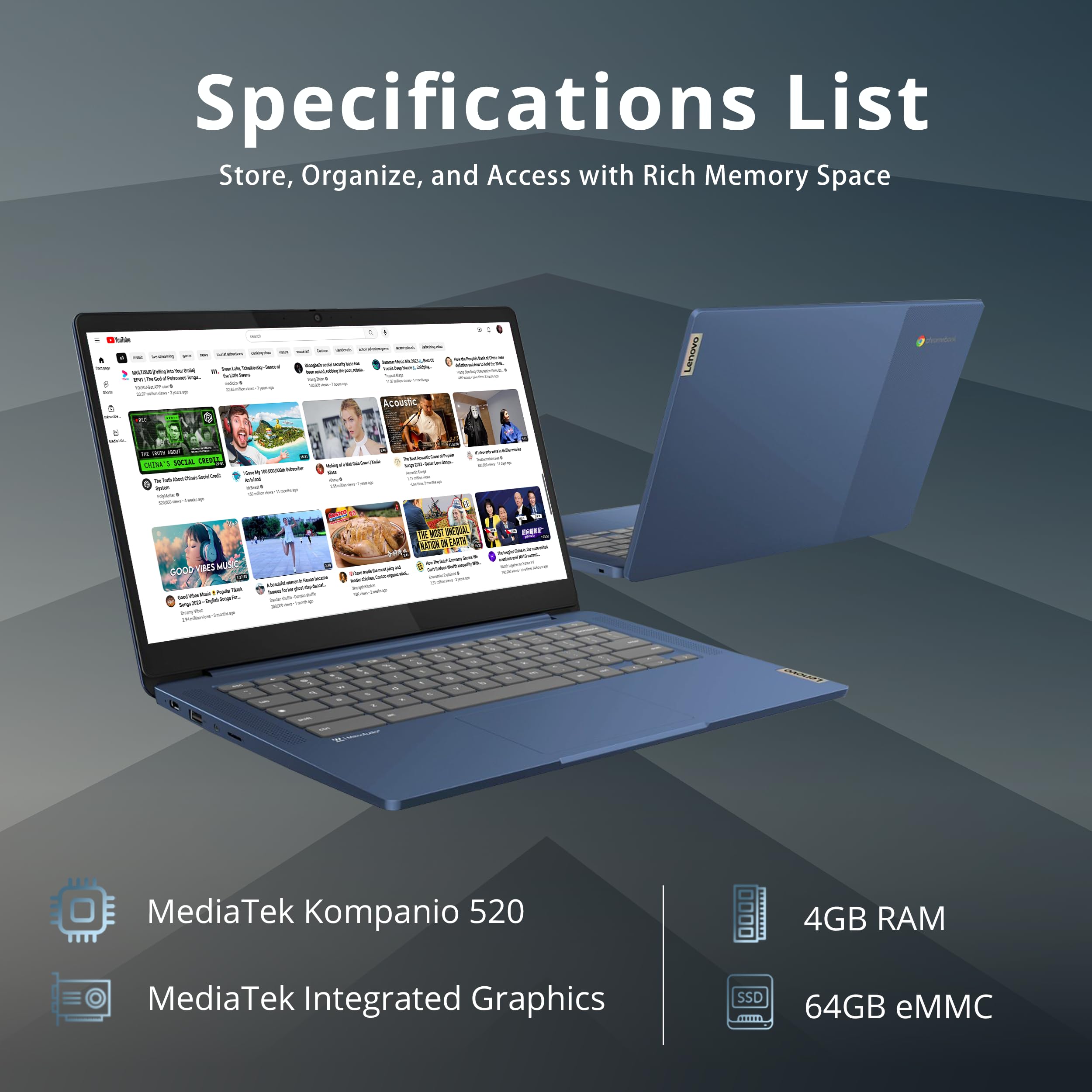 Amazon.com: Lenovo IdeaPad Slim 3 Chromebook, 14″ FHD IPS